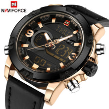 Load image into Gallery viewer, NAVIFORCE Luxury Brand Men Analog Digital Leather Sports Watches Men's Army Military Watch Man Quartz Clock Relogio Masculino