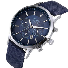 Load image into Gallery viewer, 2017 Mens Watches NORTH Brand Luxury Casual Military Quartz Sports Wristwatch Leather Strap Male Clock watch relogio masculino