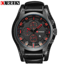 Load image into Gallery viewer, relogio masculino CURREN Watch Men Military Quartz Watch Mens Watches Top Brand Luxury Leather Sports Wristwatch Date Clock 8225