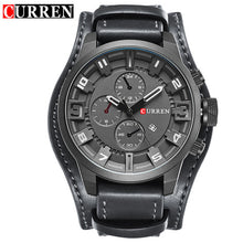 Load image into Gallery viewer, relogio masculino CURREN Watch Men Military Quartz Watch Mens Watches Top Brand Luxury Leather Sports Wristwatch Date Clock 8225