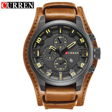 Load image into Gallery viewer, relogio masculino CURREN Watch Men Military Quartz Watch Mens Watches Top Brand Luxury Leather Sports Wristwatch Date Clock 8225