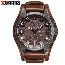 Load image into Gallery viewer, relogio masculino CURREN Watch Men Military Quartz Watch Mens Watches Top Brand Luxury Leather Sports Wristwatch Date Clock 8225