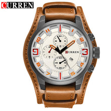 Load image into Gallery viewer, relogio masculino CURREN Watch Men Military Quartz Watch Mens Watches Top Brand Luxury Leather Sports Wristwatch Date Clock 8225