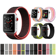 Load image into Gallery viewer, CRESTED nylon sport loop strap For Apple Watch band 42mm 38mm iWatch 3/2/1 bracelet hook-and-loop wrist watchband accessories