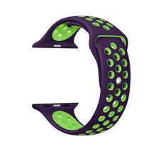 Load image into Gallery viewer, Brand Sport Silicone strap for Apple Watch Band 42mm Bracelet Wristband for Apple Watch Strap Rubber iwatch 3/2/1 38MM Watchband
