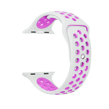 Load image into Gallery viewer, Brand Sport Silicone strap for Apple Watch Band 42mm Bracelet Wristband for Apple Watch Strap Rubber iwatch 3/2/1 38MM Watchband