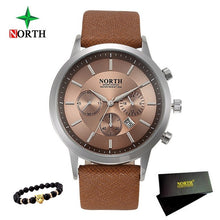 Load image into Gallery viewer, 2017 Mens Watches NORTH Brand Luxury Casual Military Quartz Sports Wristwatch Leather Strap Male Clock watch relogio masculino