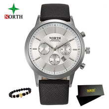 Load image into Gallery viewer, 2017 Mens Watches NORTH Brand Luxury Casual Military Quartz Sports Wristwatch Leather Strap Male Clock watch relogio masculino